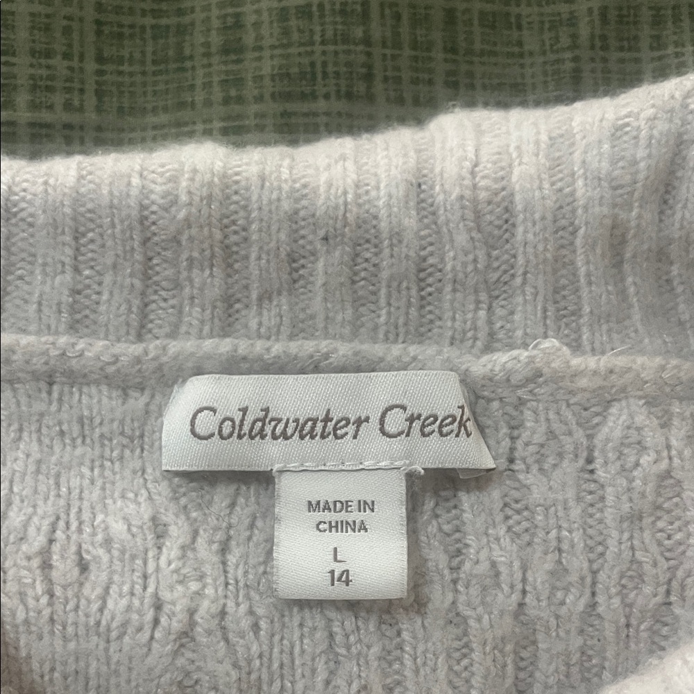 Coldwater Creek White Cowl Neck Wool Cashmere Blend Sweater Just Beautiful 😍